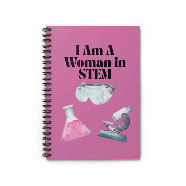 'I Am A Woman in STEM' Scientist Spiral Notebook