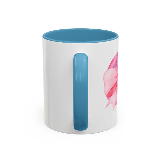 Pink Planet Wrapped In A Bow Accent Coffee Mug