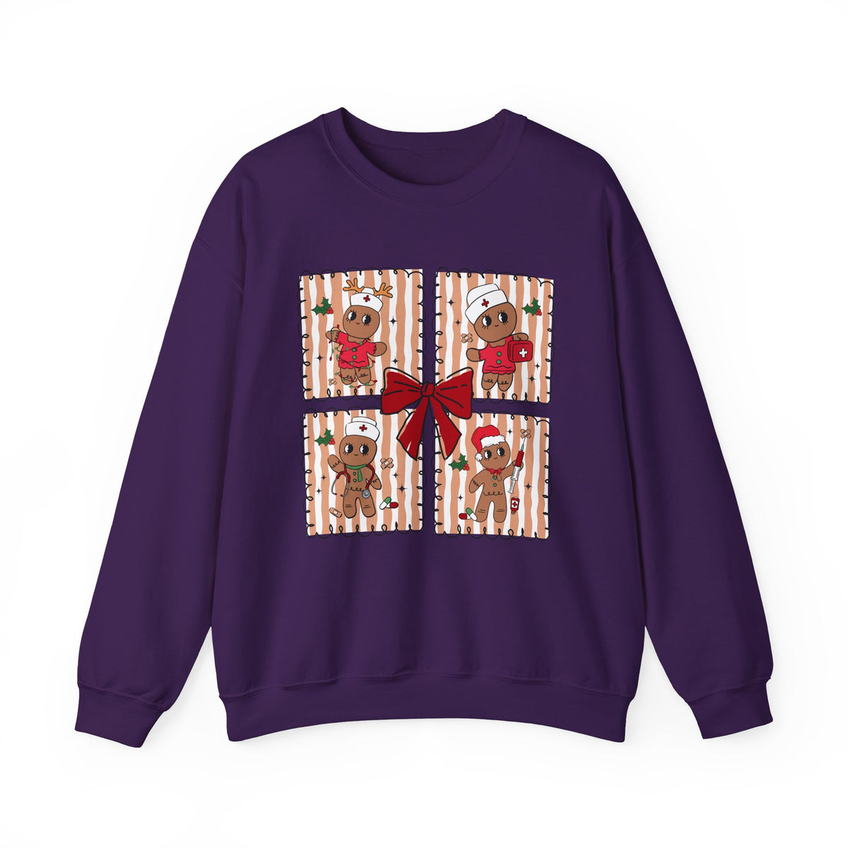 Gingerbread Christmas Sweatshirt, Cute Gingerbread Crewneck, Christmas Bow Sweatshirt, Gingerbread Man Shirt, Funny Holiday Sweater, Christmas Gift