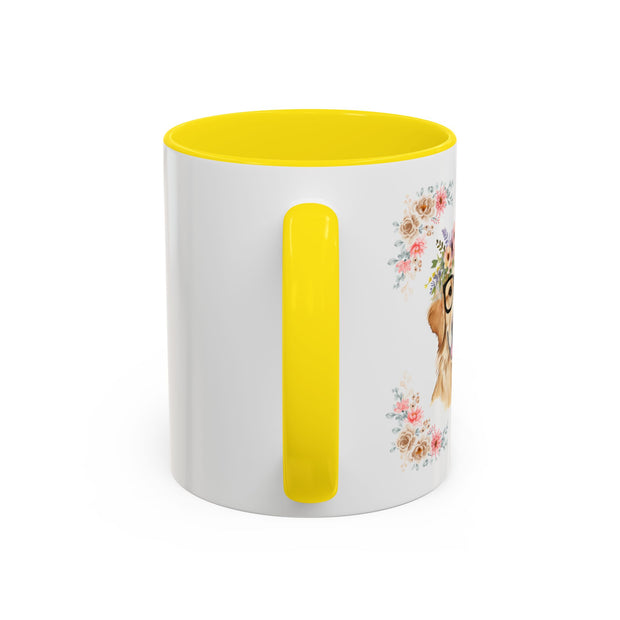 Geeky Goddess Golden Retriever Accent Coffee Mug