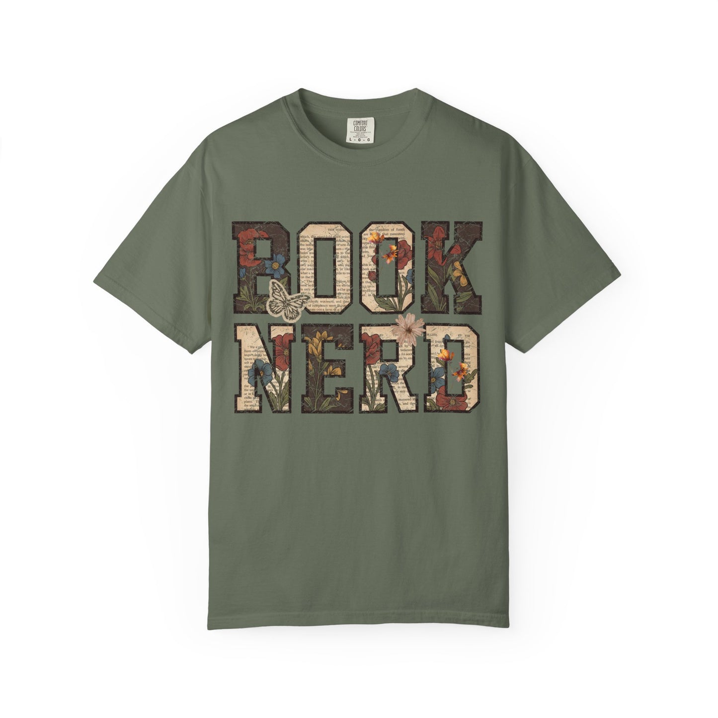 Book Nerd T-Shirt | Vintage Collage Lettering, Reading Lover Tee