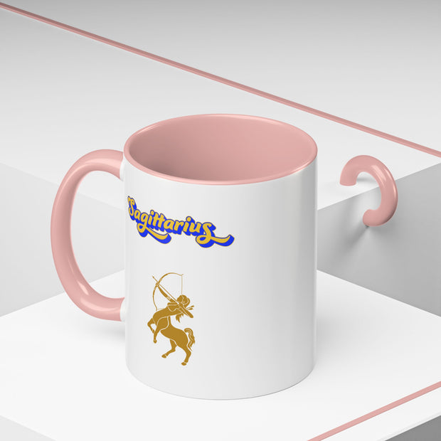 'Sagittarius' Zodiac Accent Coffee Mug