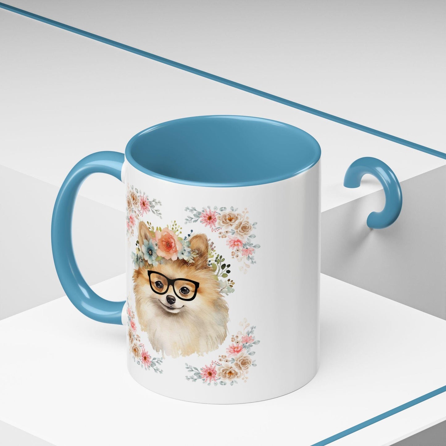 Geeky Goddess Pomeranian Accent Coffee Mug