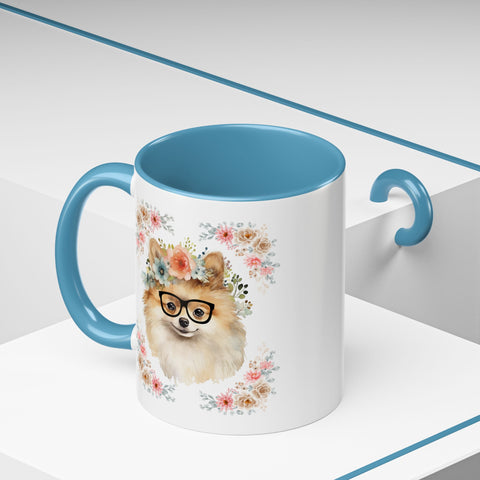 Geeky Goddess Pomeranian Accent Coffee Mug