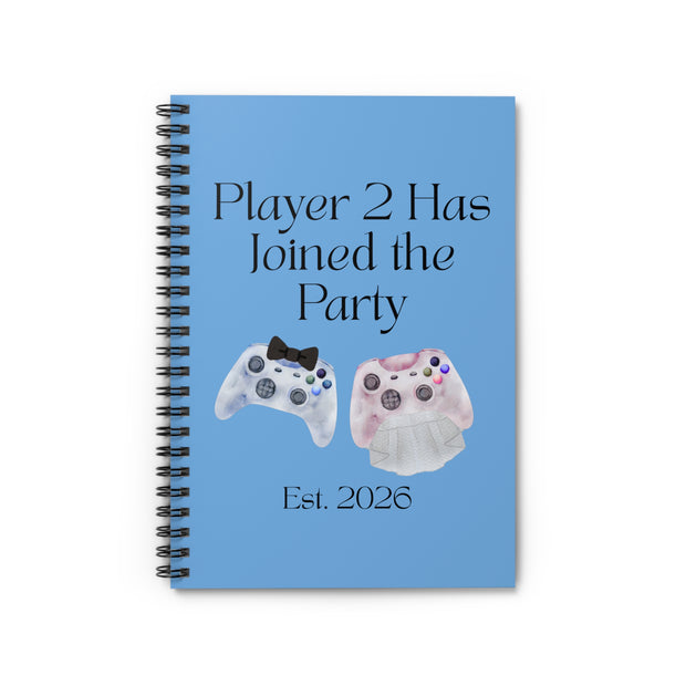 'Player 2 Has Joined The Party' 'Est. 2026' Spiral Notebook