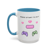 'Press Start To Slay' Accent Coffee Mug