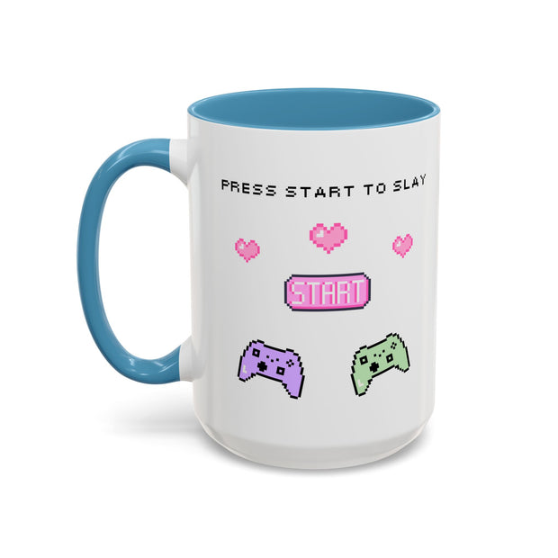 'Press Start To Slay' Accent Coffee Mug