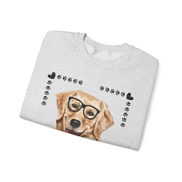 Geeky Good Golden Retriever Unisex Crewneck Sweatshirt
