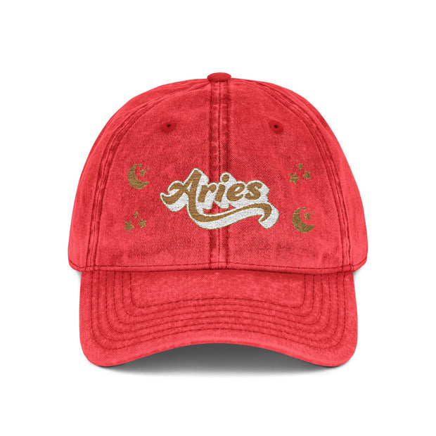 'Aries' Vintage Embroidered Cap