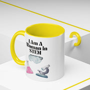 'I Am A Woman In STEM' Scientist Accent Coffee Mug