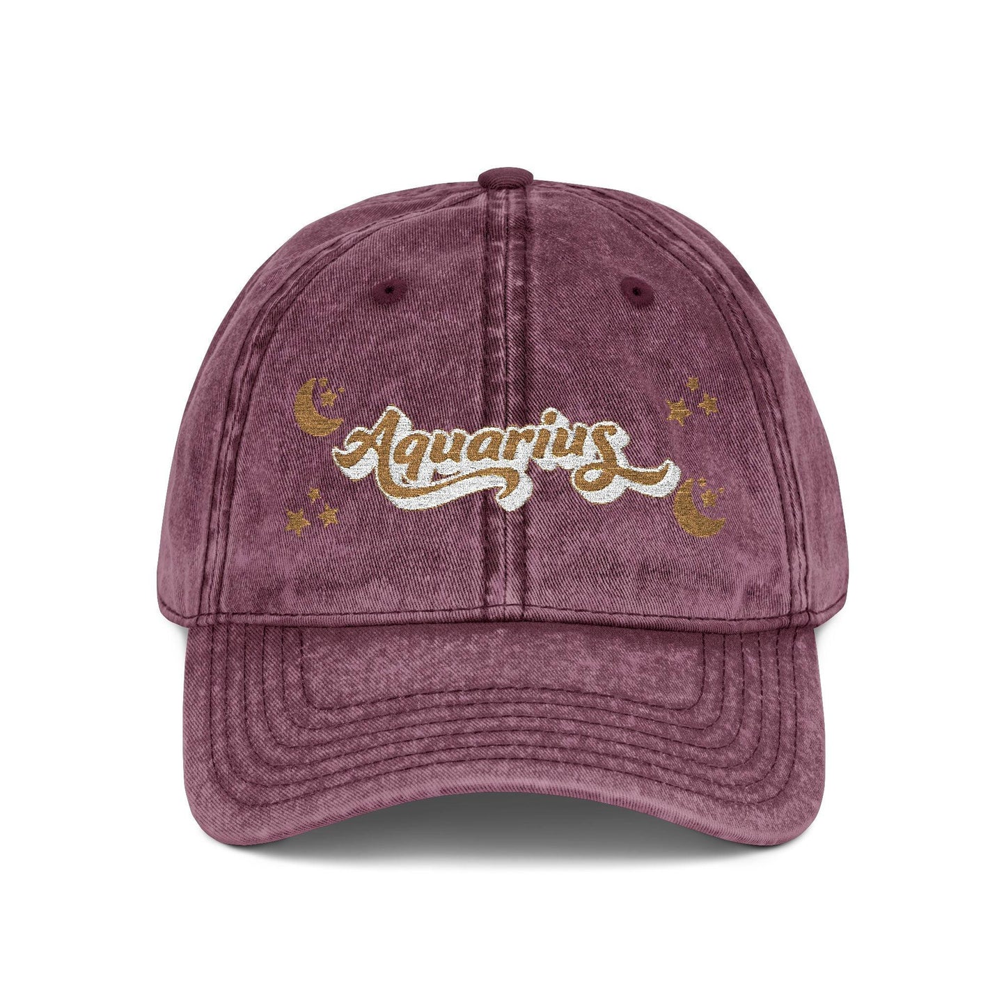 'Aquarius' Vintage Embroidered Cap