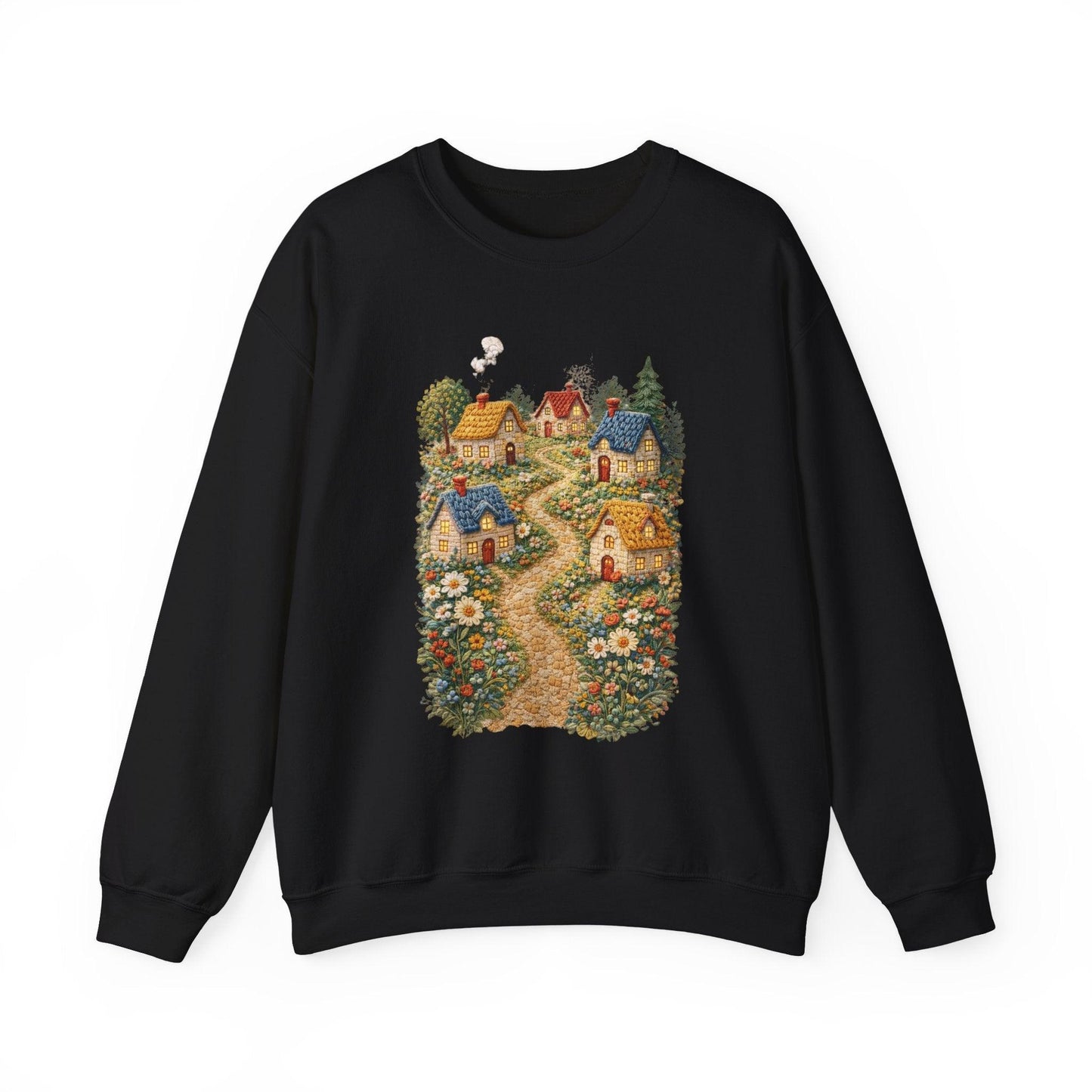 Cozy Cottage Pathway Sweatshirt | Country Village Scenic Crewneck