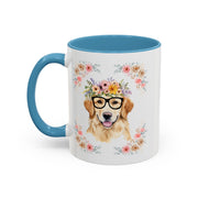 Geeky Goddess Golden Retriever Accent Coffee Mug