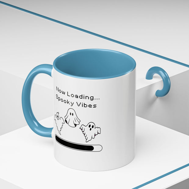'Now Loading...Spooky Vibes' Accent Coffee Mug