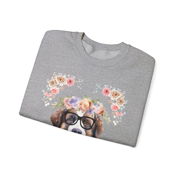 Geeky Goddess Saint Bernard Unisex Crewneck Sweatshirt