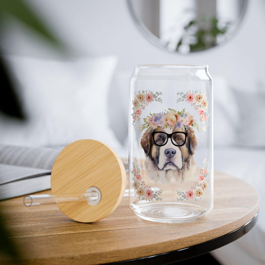 Geeky Goddess Saint Bernard Sipper Glass