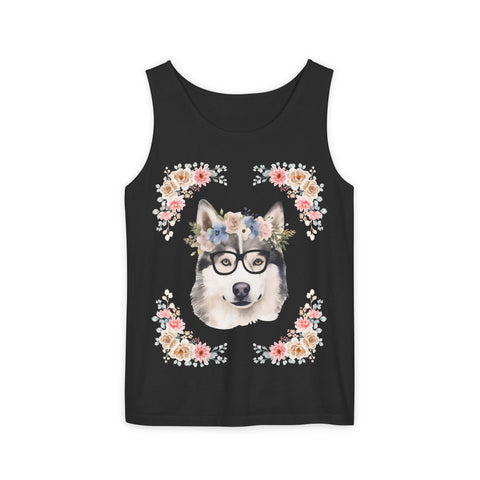 Geeky Goddess Siberian Husky Unisex Tank Top