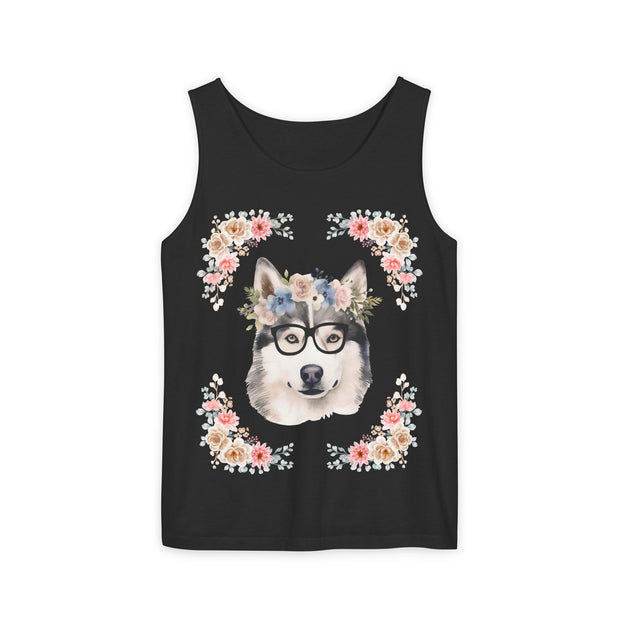 Geeky Goddess Siberian Husky Unisex Tank Top