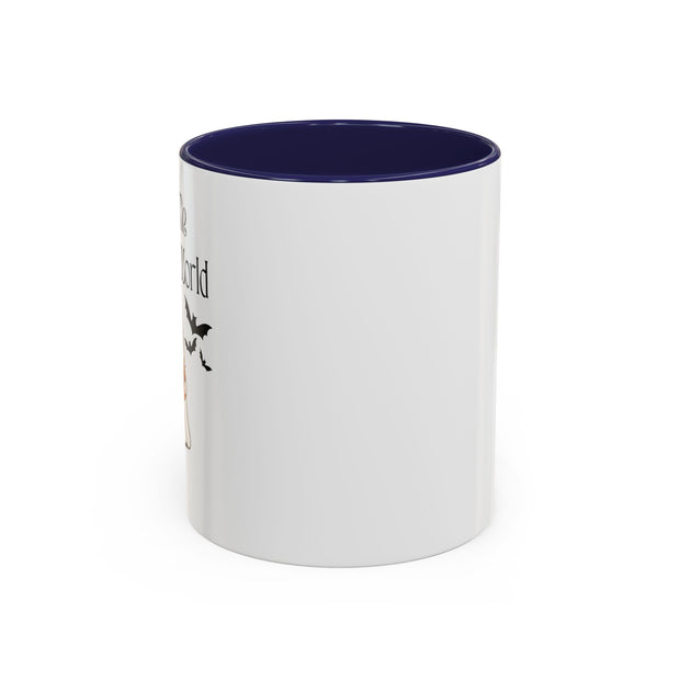 'You and Me Against The World' Accent Coffee Mug