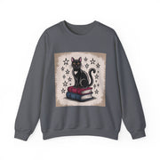 Cat and Book Lover's Crewneck Sweatshirt