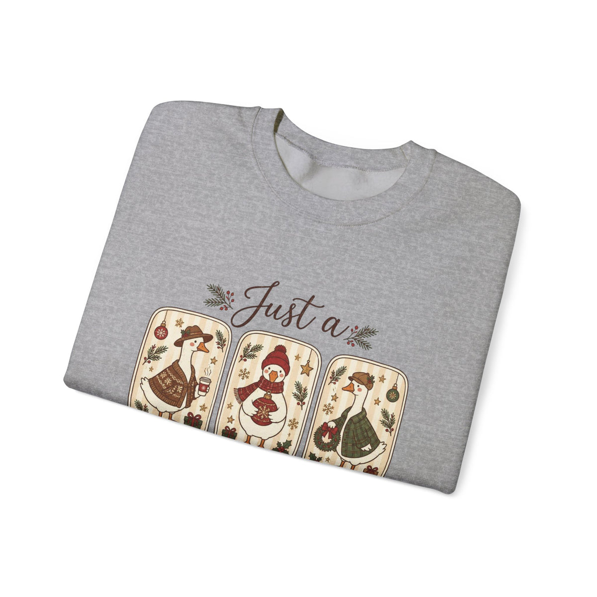Just a Jolly Goose sweatshirt | Retro folk art goose design