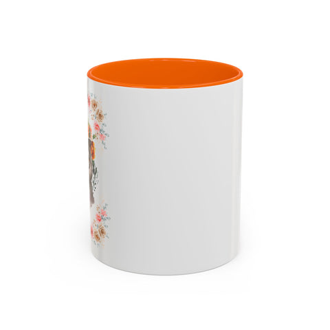 Geeky Goddess Gray Cat Accent Coffee Mug