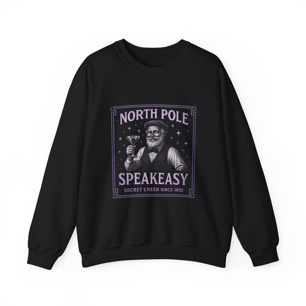 North Pole Speakeasy Crewneck Sweatshirt | Cozy Holiday Gift | Winter Wear | Christmas Sweatshirt | Unisex Comfy Apparel