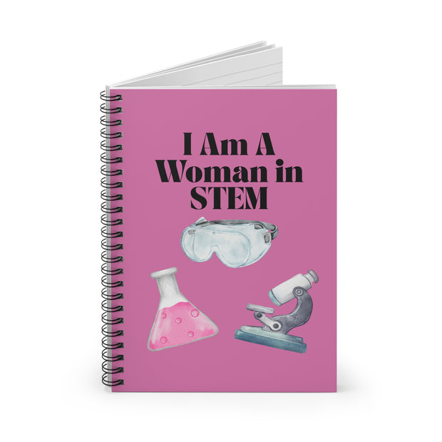 'I Am A Woman in STEM' Scientist Spiral Notebook