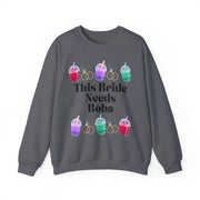 'This Bride Needs Boba' Unisex Crewneck Sweatshirt