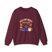 Cozy Offline Mode Sweatshirt, Relaxed Lounge Wear, Fall Fashion, Gift for Remote Workers, Engagement Celebration