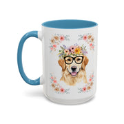 Geeky Goddess Golden Retriever Accent Coffee Mug