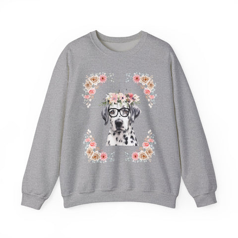 Geeky Goddess Dalmatian Unisex Crewneck Sweatshirt