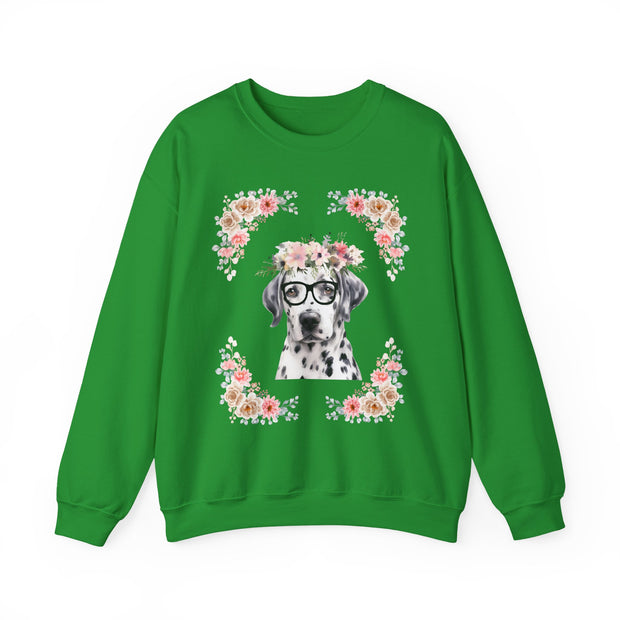 Geeky Goddess Dalmatian Unisex Crewneck Sweatshirt