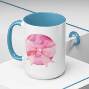 Pink Planet Wrapped In A Bow Accent Coffee Mug