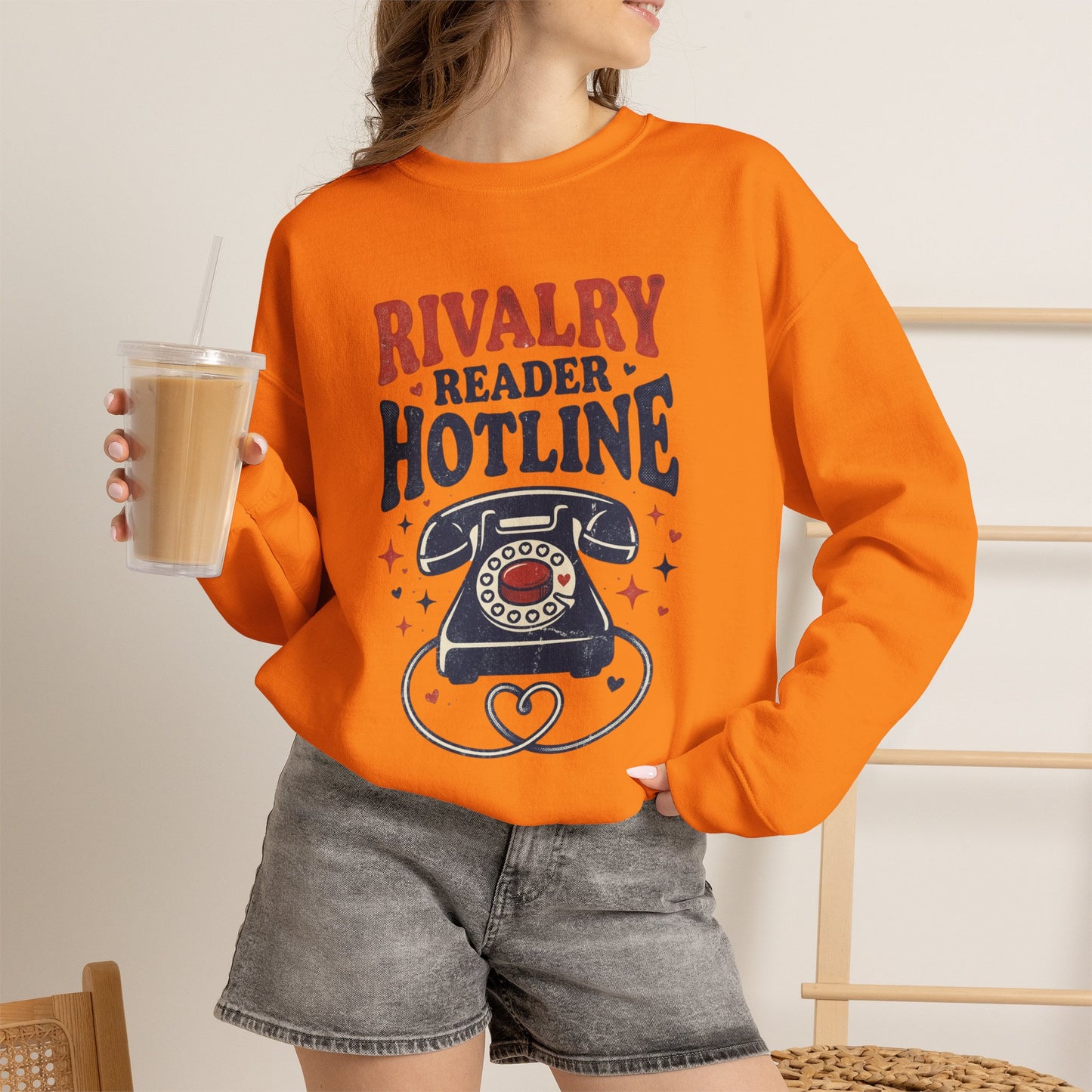 Rivalry Reader Hotline Sweatshirt, Hockey Romance Booktok Crewneck, Sports Romance Reader Pullover