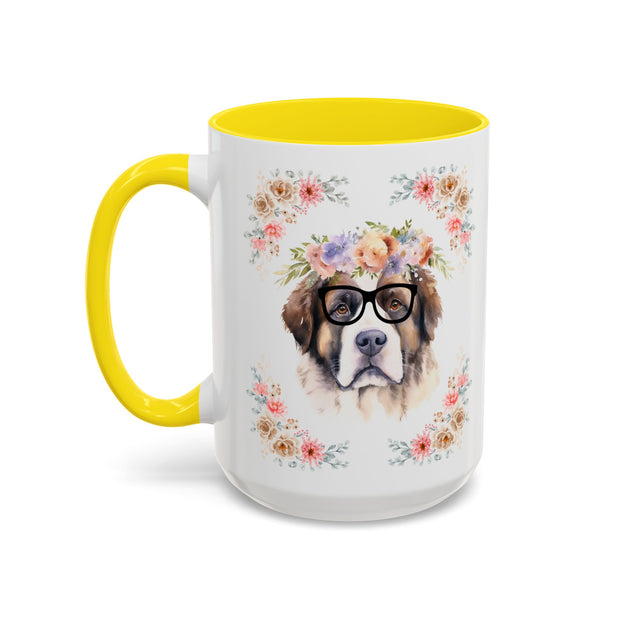 Geeky Goddess Saint Bernard Accent Coffee Mug