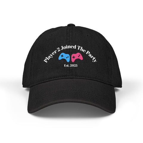 'Player 2 Joined The Party' 'Est. 2025' Denim Embroidered Cap