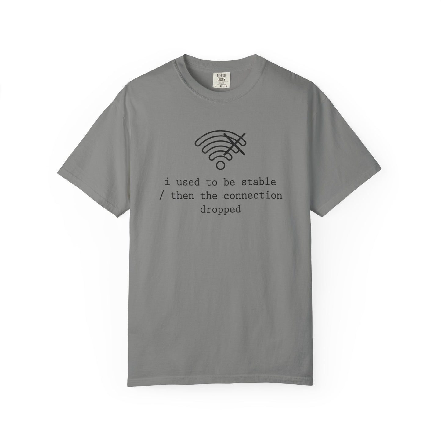 I Used to Be Stable Then the Connection Dropped T-Shirt, Funny WiFi Signal Tee, Tech Humor Shirt, IT Support Gift, Programmer Graphic Tee
