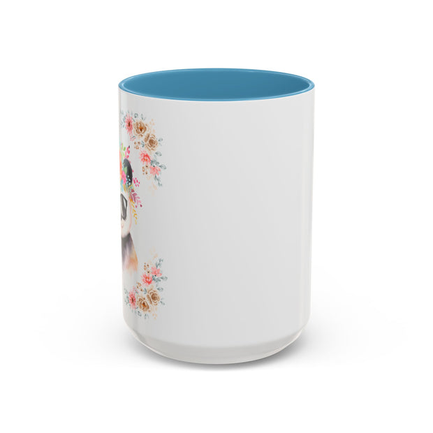 Geeky Goddess Panda Accent Coffee Mug