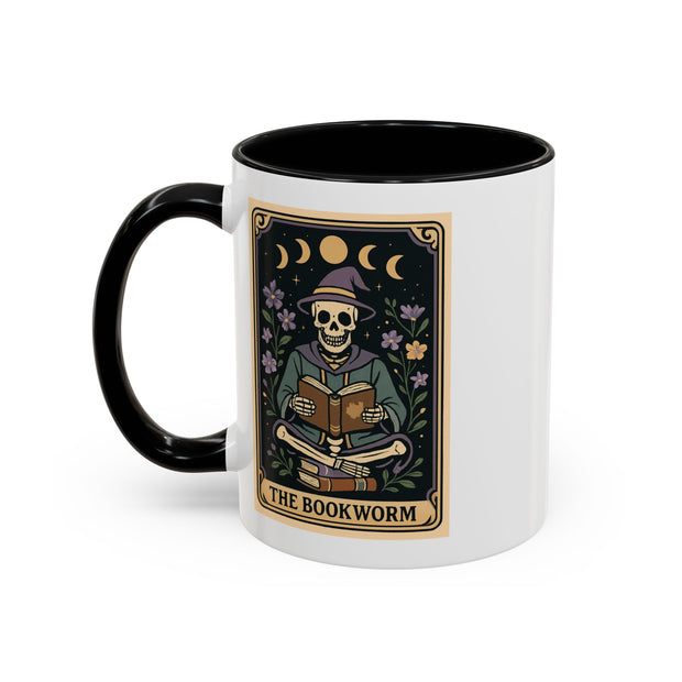 'The Bookworm' Tarot Card Accent Coffee Mug