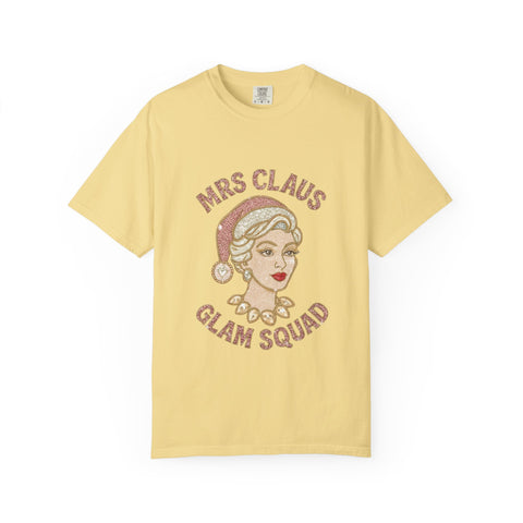 Mrs Claus Glam Squad T-Shirt | Retro Pinup Santa Lady Holiday Tee