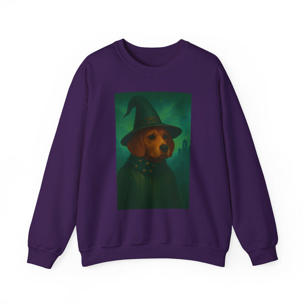 Magical Dog Beagle Wizard Sweater, Cozy Fall Fashion, Halloween Apparel, Unique Gift for Dog Lovers, Unisex Crewneck Sweatshirt