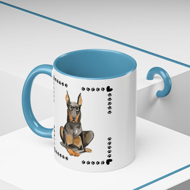 Geeky Good Doberman Accent Coffee Mug