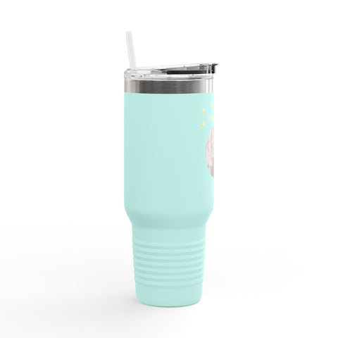 Astronaut Flying To The Moon Insulated Travel Mug, 40oz