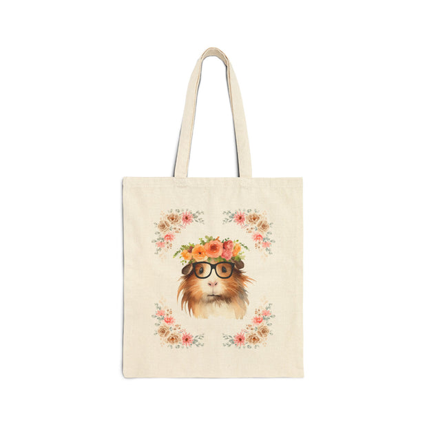 Geeky Goddess Guinea Pig Cotton Canvas Tote Bag