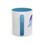 Purple Saturn Wrapped In A Bow Accent Coffee Mug