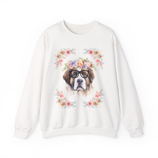 Geeky Goddess Saint Bernard Unisex Crewneck Sweatshirt