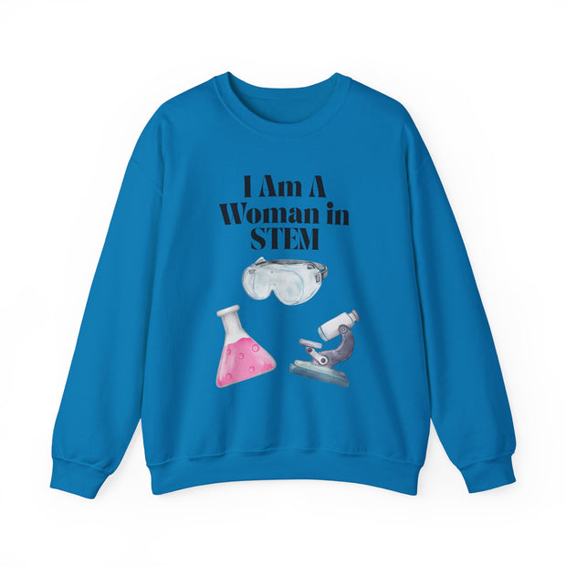 'I Am A Woman In STEM' Scientist Unisex Crewneck Sweatshirt