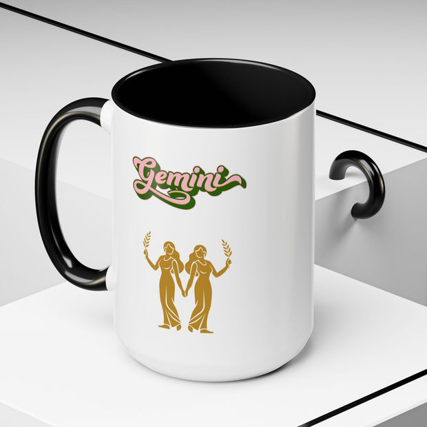 'Gemini' Zodiac Accent Coffee Mug