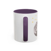 Astronaut Flying To The Moon Accent Coffee Mug